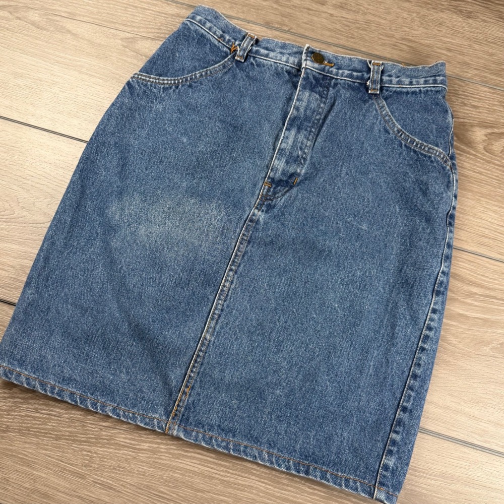 Gap Women Denim Skirt Vintage High Waist Cotton Blue 13/14